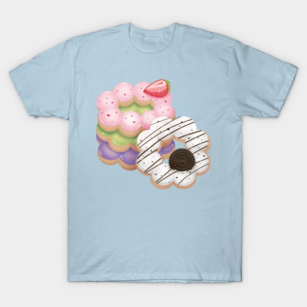 Sweet Mochi Donuts T-Shirt by Maggieful Designs